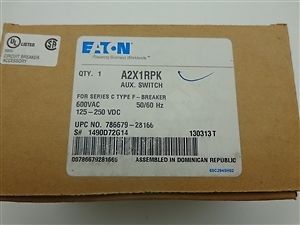 Eaton A2X1RPK Aux. Switch 600V AC 250V DC FP