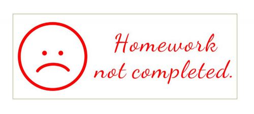Homework not completed TRODAT 4912 RED Self Inking Teachers Rubber Stamp Smiley