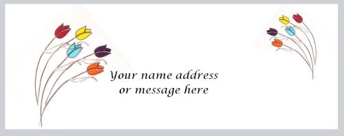 30 Personalized Flowers Return Address Labels Buy 3 get 1 free (bo272)