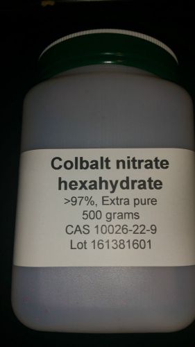 COBALT (ll) NITRATE HEXAHYDRATE, .97%, Extra pure, 500 gm