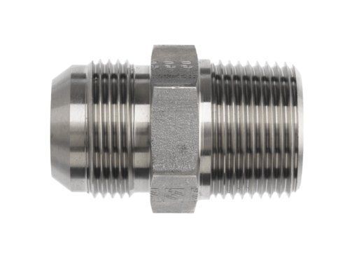 Brennan 2404-06-06-SS, Stainless Steel JIC Tube Fitting, 06MJ-06MP Adapter, 3/8&#034;