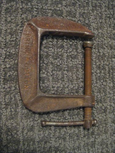Vintage-Brink &amp; Cotton-3&#034; C Clamp-Malleable Iron-Made in USA