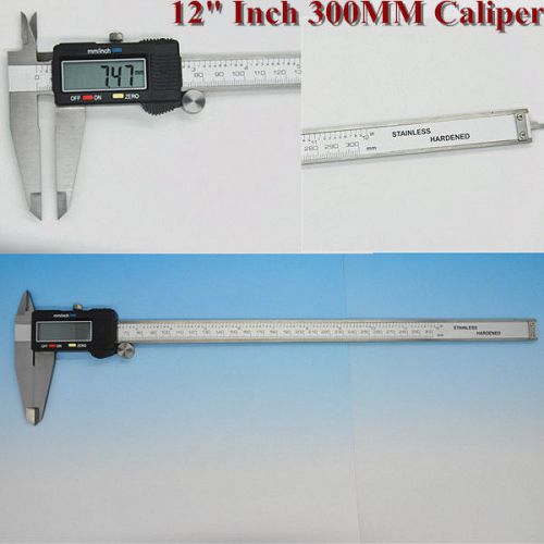 [new] 12&#034; 300mm electronic digital vernier caliper micrometer large lcd display for sale