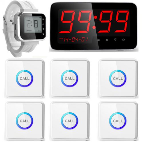 Restaurant Waiter Service Calling System Watch Pager + Display Pager System