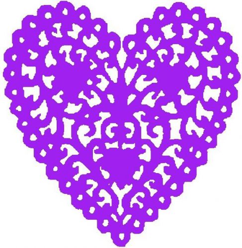 30 Custom Purple Tribal Heart Personalized Address Labels