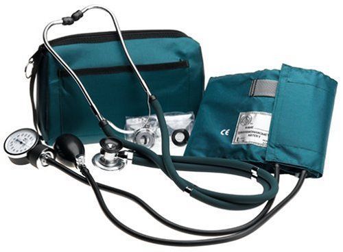 Prestige sphygmomanometer &amp; stethoscope kit with matching hunter green carrying for sale