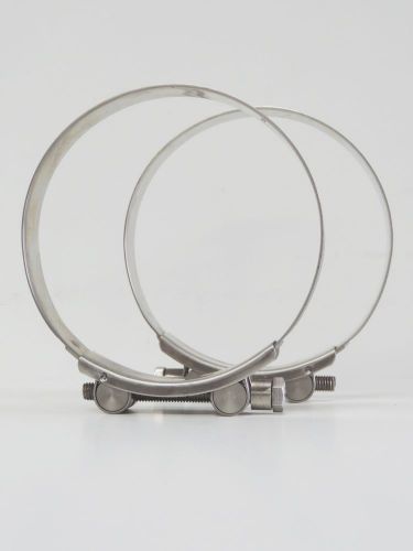 NEW Qty 2 Hose Clamp Stainless Steel 98 - 103 mm ID T Bolt SS 4&#034;