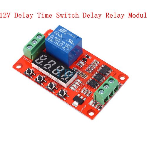 12V DC Multifunction Relay PLC Cycle Delay Time Timer Switch Module
