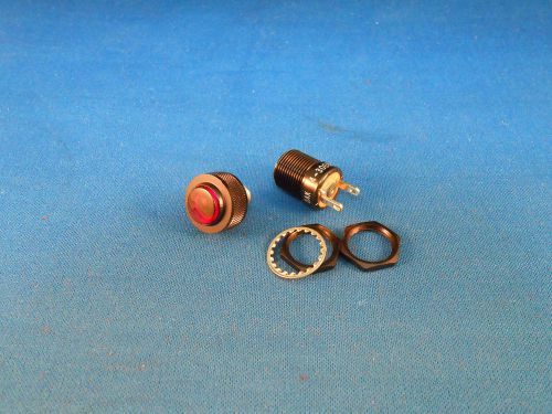 14-30080-6 OAKGRISBY RED LIGHT IND. SCREW IN MOUNT 2 SOLDER LUG NEW OLD STOCK