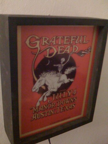 Grateful Dead Austin Texas Concert Poster Man Cave Advertising Lighted SIgn