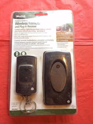 Westek RFK306LC Outdoor Wireless Remote and Plug-In Receiver Kit New Black