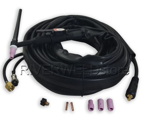 Wp-9f-25-2 ck25 tig welding torch flexible air cool 25&#034; for sale