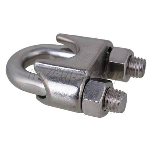 U shape 304 stainless steel bolt steel wire &amp; rope clip cable clamp silver for sale