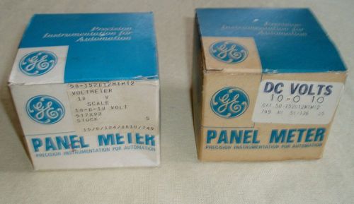 2 Vintage Mint In Box New Old Stock GE Volt Panel Meter 10-0-10 50-152012MTMT2