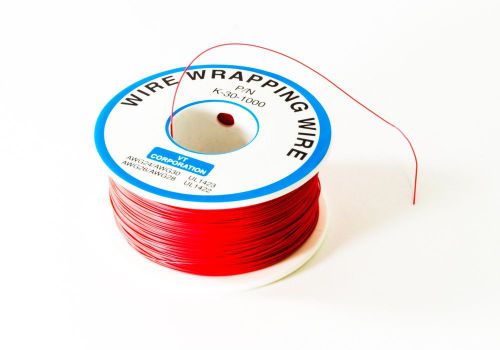Wire wrap solid kynar wire 30 gauge (red, 1000 feet) for sale
