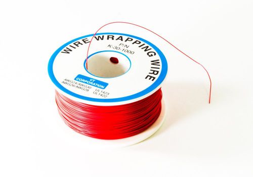 Wire Wrap Solid Kynar Wire 30 Gauge (Red, 1000 feet)