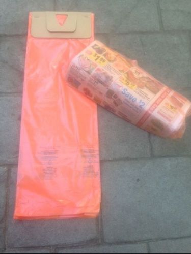 LOT OF 100 --ORANGE plastic bags NEWSPAPERS-DOGGIE doo- ADVERTISING 7x21