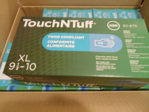 TouchNTuff 92-975 Size XL Food Grade Powder free Gloves (QTY OF 1000)
