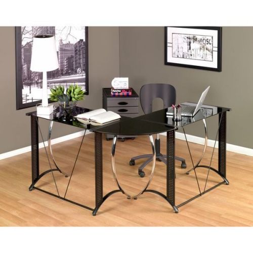 Studio Designs 50400 Monterey Black L-Shaped Office Desk
