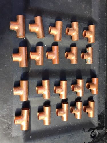 Lot of 20 3/4&#034; tees copper fittings t plumbing plumber hvac for sale