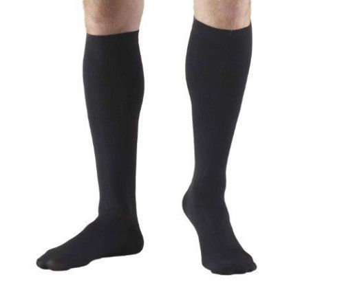 Mens Casual Knee High Support Socks 15-20mmHg : Size A - Black, 186CA99