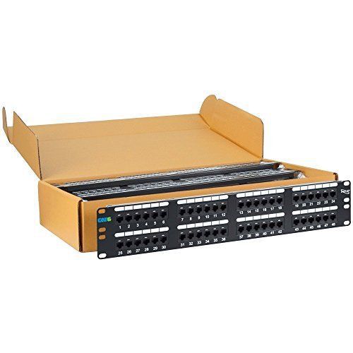 Icc icmpp4860v patch panel, cat 6, 48-port, 2 rms, 6 pk for sale