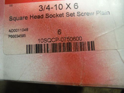 3/4-10 X 6 square head bolt (6pcs) Plain