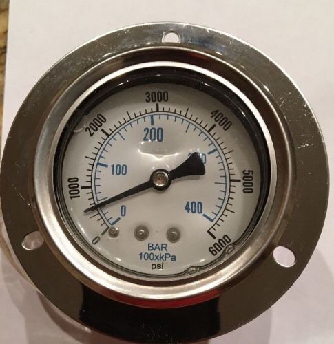 Pic gauge 201l-254s glycerin filled industrial bottom mount pressure gauge wi... for sale