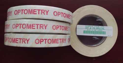 Lot of 4 Rolls SHAMROCK Steam Tape 3/4&#034; x 60yds &#034;Optometry&#034; #CS-Special
