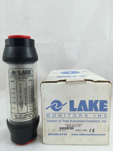 Lake monitors inc b4a-6hv-25 indicator flow meter oil &amp; fuel al10-100 lpm 1&#034;sp for sale