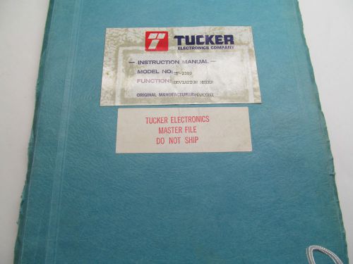 Marconi tf 2300 instruction manual, schematics, parts lists for sale