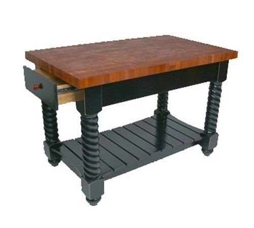 John boos tusi5432225eg utility table 54&#034; x 32&#034; 1-3/4&#034; thick hard rock maple... for sale