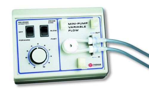 Thomas 3384 Silicone Mini Variable Speed Peristaltic Tubing Pump with Ultra Low