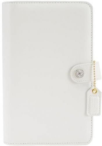 Webster&#039;s Pages Color Crush Personal White 6- ring Leather Binder