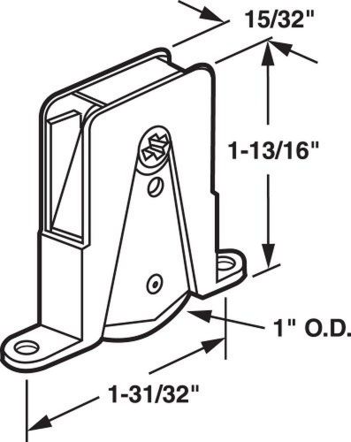 Prime-Line Products B 684 Screen Door Roller Assembly with 1-Inch Nylon Wheel...
