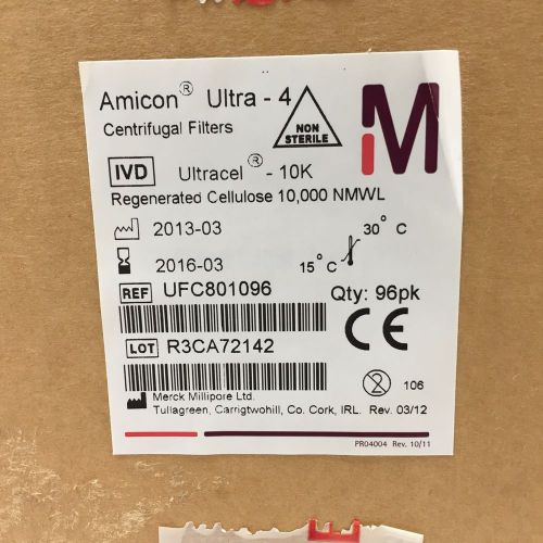 Amicon Ultra-4 UFC801096 Centrifugal Filters, Ultracel 10K