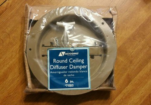 Accord 71553 Round Ceiling Damper -  6-Inch Brown