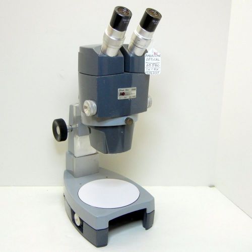 American optical 580 microscope w/deluxe stand 10xwf 60x ring light ready #161 for sale