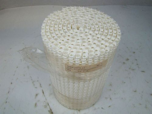 Conveyor belt m1233 flush grid polypropylene white 11.8&#034; x 10&#039; for sale