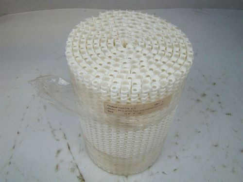 CONVEYOR BELT M1233 FLUSH GRID POLYPROPYLENE WHITE 11.8&#034; X 10&#039;