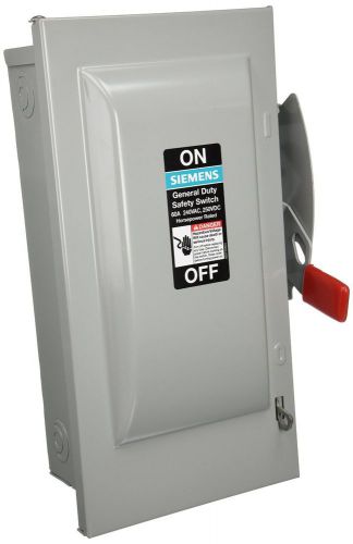 Siemens general duty safety switch gf222n 60 amp fusible nema 1 &lt;625ii2 for sale
