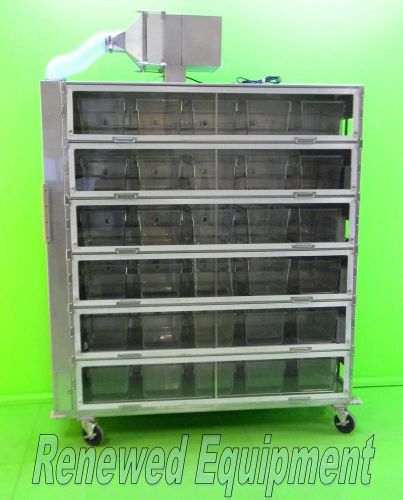 Stainless steel 30 unit animal housing cage with rack and air supply for sale