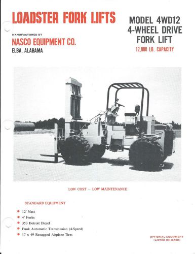 Fork Lift Truck Brochure - Loadster - 4WD12 - 4-Wheel Drive 12,000 lb  (LT256)