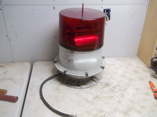 Old Tower Safety Warning Beacon Light with Red Plastic Top