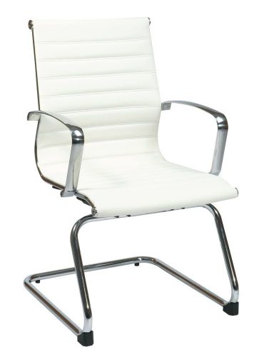 White Bonded Leather Visitors Chair