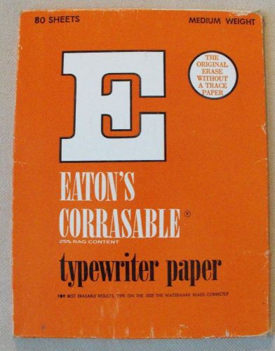 Vintage Eaton&#039;s Corrasable Medium Weight Typewriter Paper 81/2x11