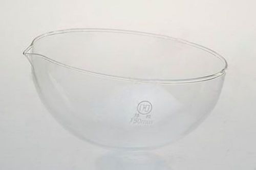 Lab Glass Evaporating Dish round Bottom with Spout 150mm new