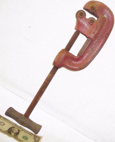 Ridgid pipe cutter 1/8 to 2 heavy used wrench vintage used hand tool for sale