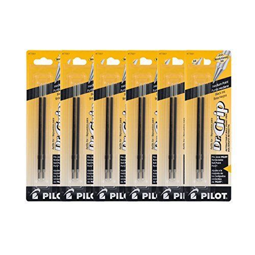 Pilot Better/EasyTouch/Dr Grip Retractable Ballpoint Pen Refills, 1.0mm, Medi...