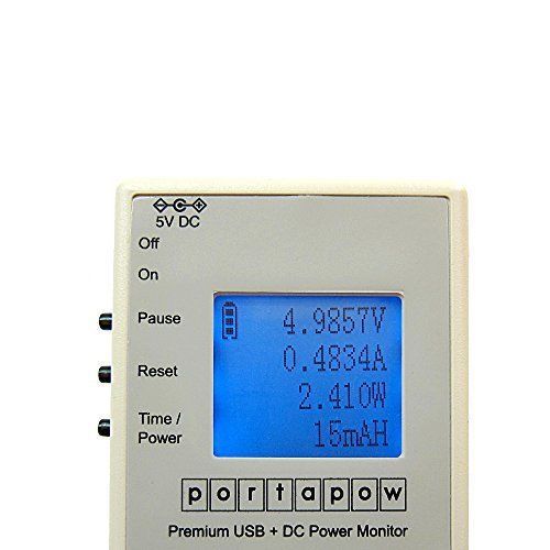 PortaPow Premium USB + DC Power Monitor / Multimeter / DC Ammeter Version 2